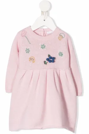 Il gufo Vestido tejido manga larga