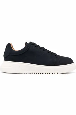 Emporio Armani Tenis bajos con parche del logo