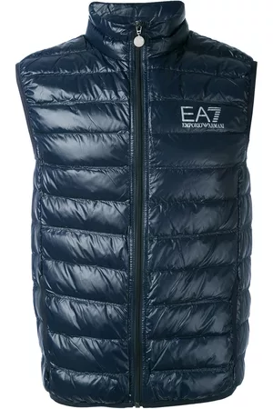 EA7 Logo print padded gilet