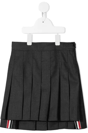 Thom Browne Minifalda plisada de lana súper 120