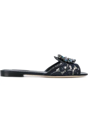 Dolce & Gabbana Crystal-embellished lace sandals