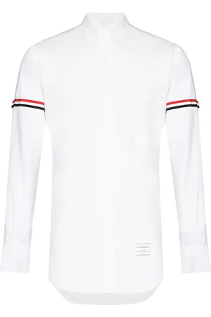 Thom Browne Camisa manga larga con motivo de rayas RWB