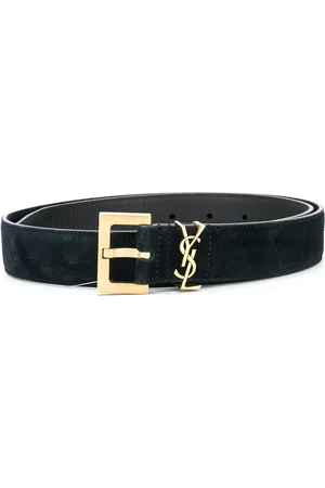 Saint Laurent Cinturón con placa del logo