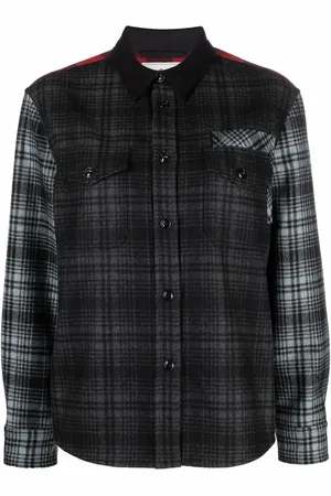 Woolrich Camisa con motivo de cuadros y diseño color block
