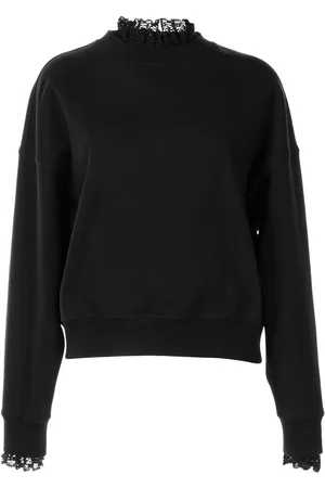 GOEN.J Sudadera con ribete de crochet