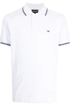 Emporio Armani Playera tipo polo con logo bordado