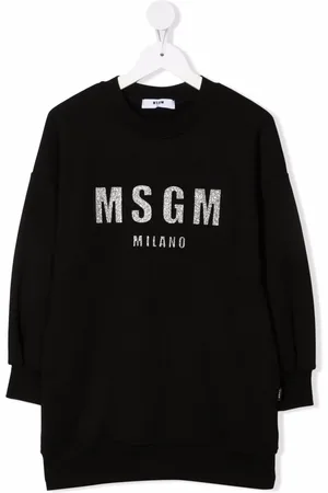 Msgm Vestido estilo sudadera con logo estampado