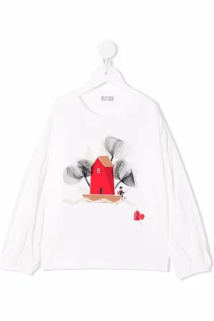 Il gufo Playera con estampado gráfico
