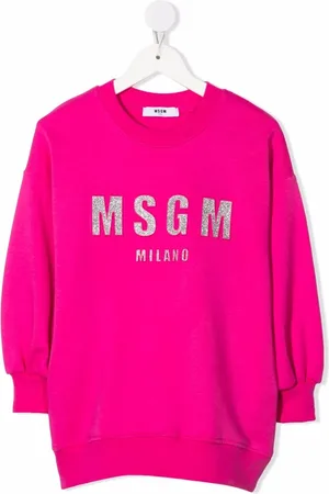 Msgm Vestido estilo sudadera con logo estampado