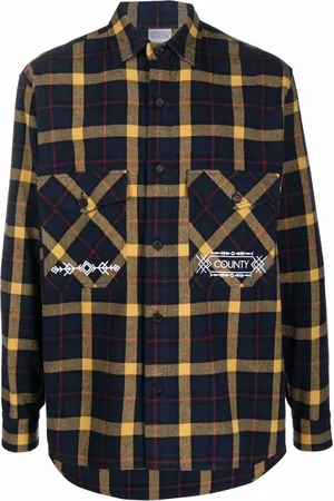 MARCELO BURLON Camisa con motivo de cuadros