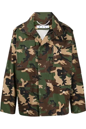 OFF-WHITE Chamarra bomber con estampado militar
