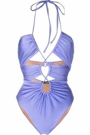 Noire Swimwear Traje de baño fruncido con aberturas