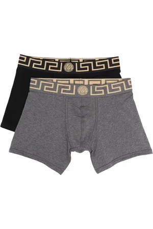 VERSACE Pack de dos bóxeres con logo en la pretina