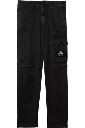 Stone Island Pantalones cargo con parche del logo