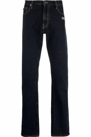 OFF-WHITE Slim-fit logo-print denim jeans