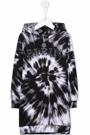 Philipp Plein Vestido con capucha y estampado tie-dye