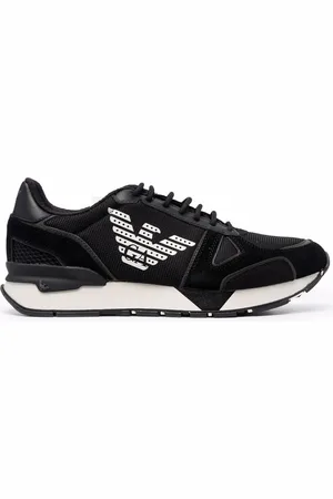 Emporio Armani Tenis con agujetas y logo estampado