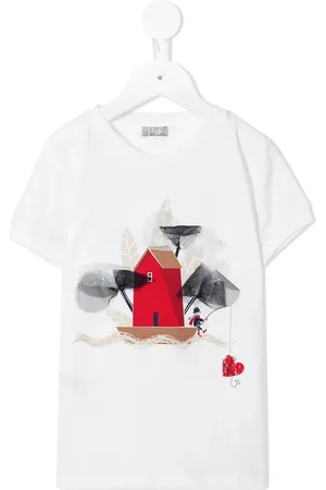 Il gufo Playera con apliques