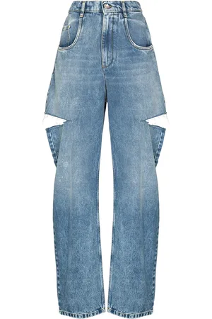 Maison Margiela Jeans rectos con efecto envejecido