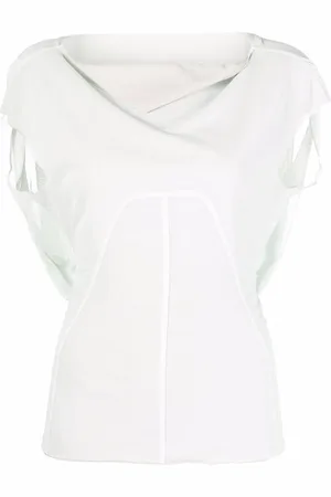 Rick Owens Top con cuello desbocado