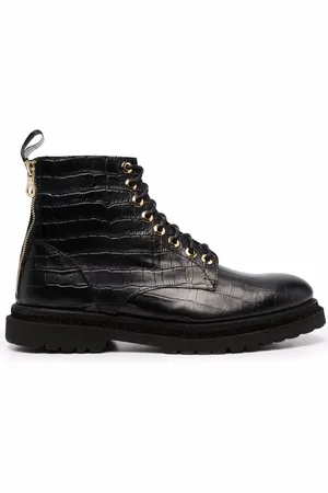 Giuliano Galiano Botas con efecto de piel de cocodrilo