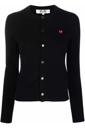 Comme des Garçons Cárdigan de tejido fino con parche del logo