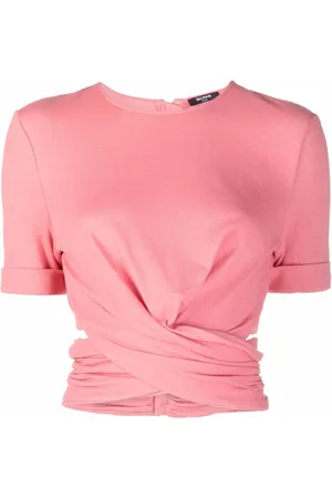 Balmain Playera con detalle retorcido