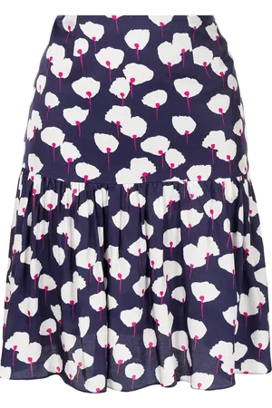 Paule Ka Falda con amapolas estampadas