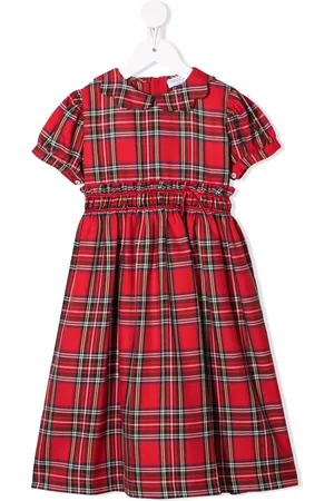 SIOLA Vestido con estampado de cuadros tartán