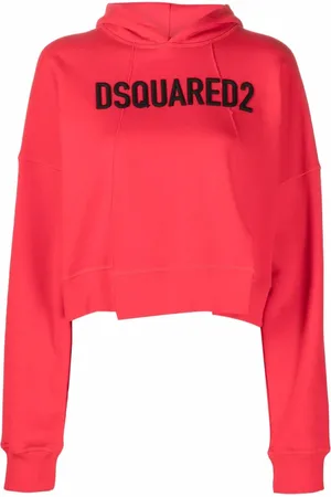 Dsquared2 Hoodie corta con logo estampado