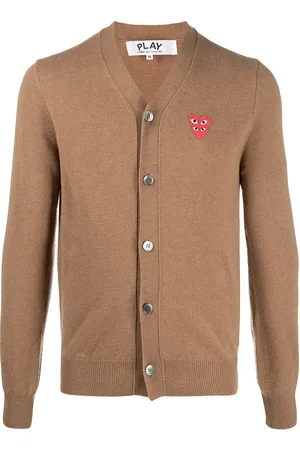 Comme des Garçons Cárdigan con parche del logo bordado