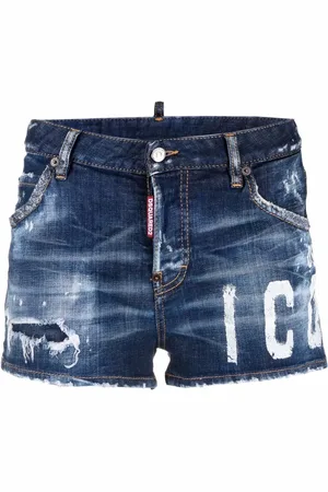 Dsquared2 Shorts de mezclilla con efecto envejecido