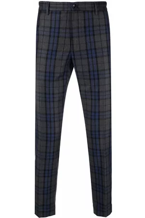 Incotex Pantalones slim con motivo de cuadros