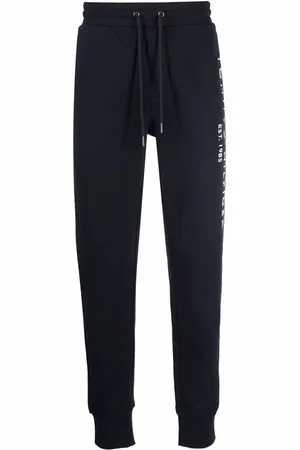 Tommy Hilfiger Pants con logo bordado y cordones en la pretina