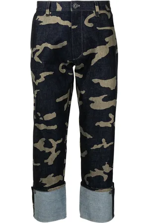 Ports V Jeans rectos con estampado militar