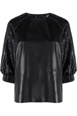 Karl Lagerfeld Top con mangas plisadas