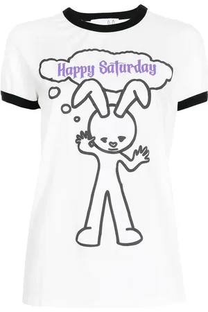 Natasha Zinko Playera con motivo Happy Sunday