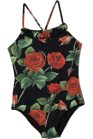 Dolce & Gabbana Traje de baño con rosa estampada