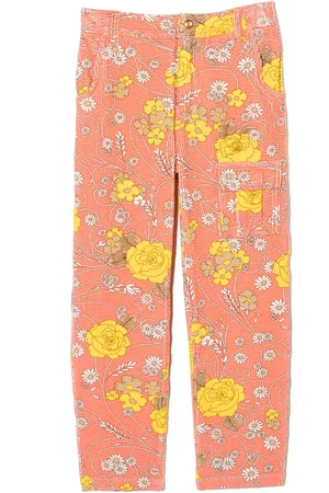 ERL Pantalones de pana con estampado floral