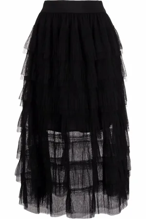 Maje Falda midi con capas de tul