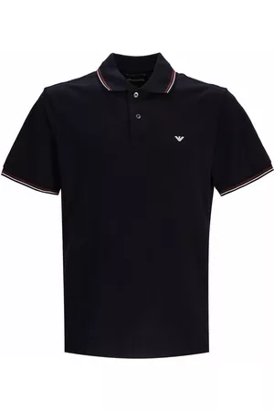 Emporio Armani Playera tipo polo manga corta con logo bordado