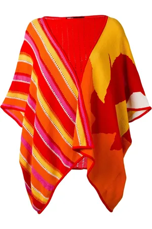 KANSAI YAMAMOTO Poncho con motivo a rayas 1980