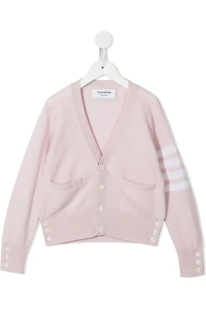 Thom Browne Cárdigan cuello en V y motivo 4-Bar