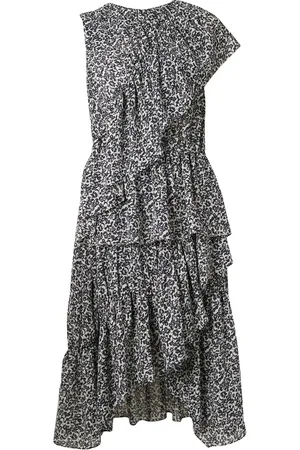 GOEN.J Vestido asimétrico con estampado floral