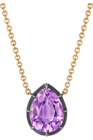Fred Leighton Collar con dije en oro amarillo de 18kt con amatista de corte pera
