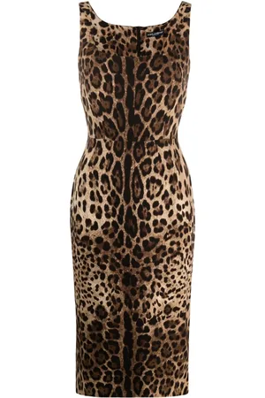 Dolce & Gabbana Vestido con estampado de leopardo