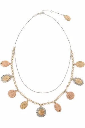 Dolce & Gabbana Collar Sicily en oro de 18kt con zafiro y medallón