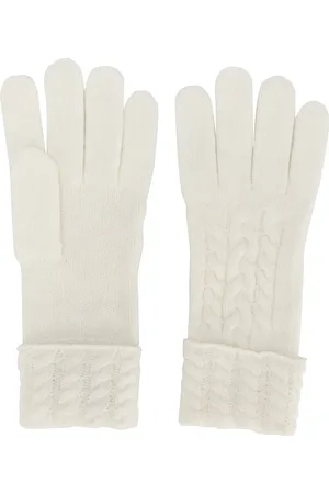 N.PEAL Cable-knit gloves