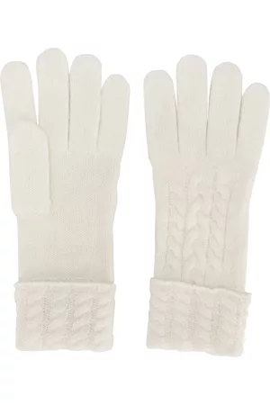 N.PEAL Cable-knit gloves
