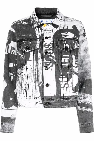 OFF-WHITE Chamarra de mezclilla estampada de x Pablo Tomek